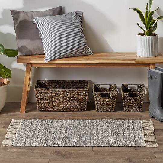 DII® Gray Textured Dobby Hand-Loomed Rug, 2ft. x 3ft.